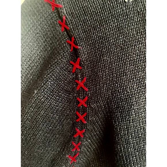 Vintage Classic Elements Christmas Tree Embroidered Sweater Women’s Large - Picture 4 of 5